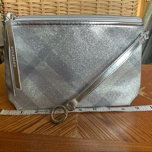 Burberry make-up bag or clutch with key chain clip